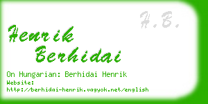 henrik berhidai business card